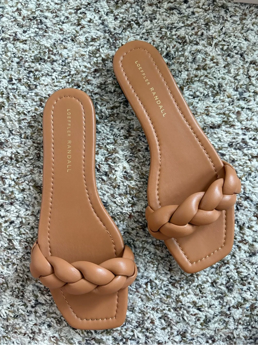 NEW Loeffler Randall Jackson Braided Leather Sandal Dark Sand Size 7.5